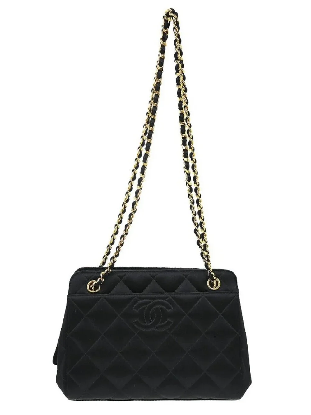 Chanel Black Satin Handbag KQ01486